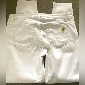 MICHAEL KORS White Izzy Skinny Jeans - Size 8